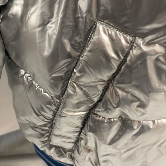 Indianapolis Colts G-III 4Her By Carl Banks Silver Metallic Puffer Jacket - Picture 3 of 8
